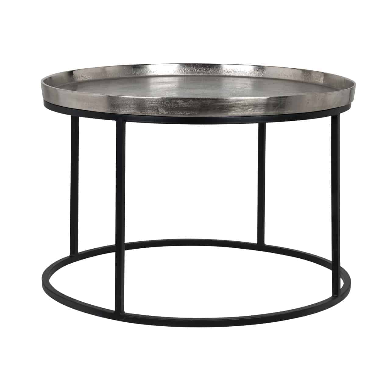 Salontafel Lyam aluminium zilver 70Ø (Zilver)