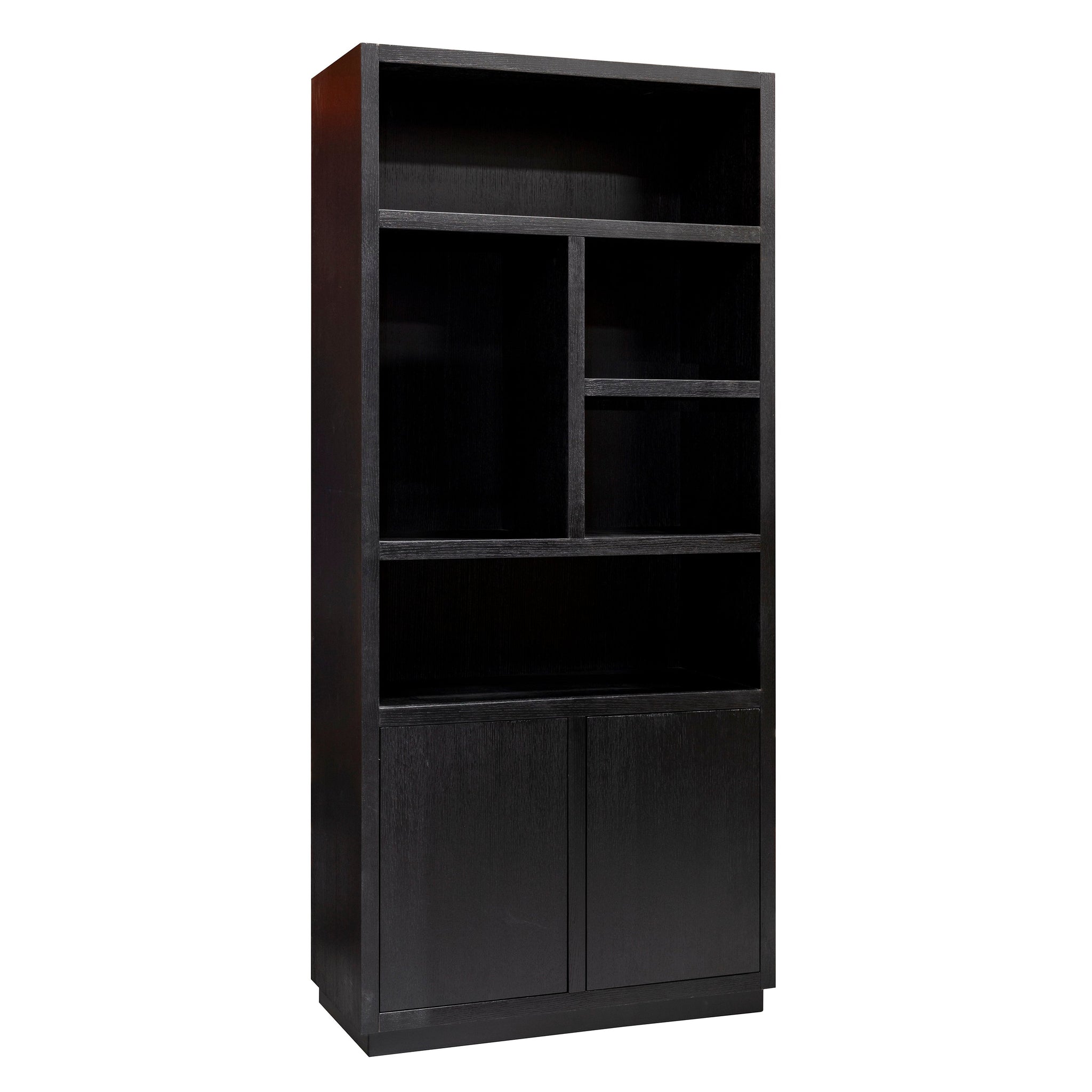 Boekenkast Oakura 2-deuren (Zwart)