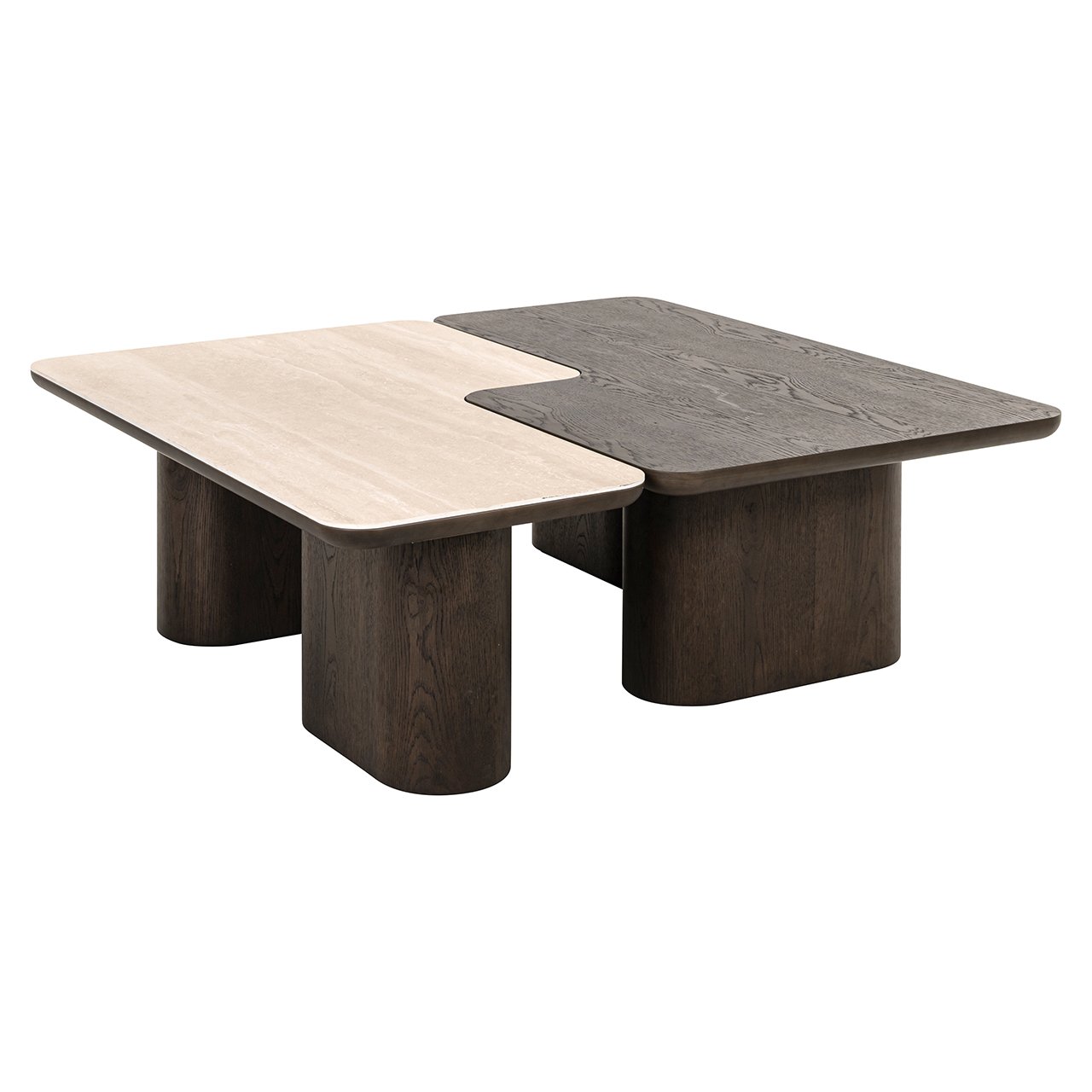 Salontafel Nando set van 2 (Bruin)