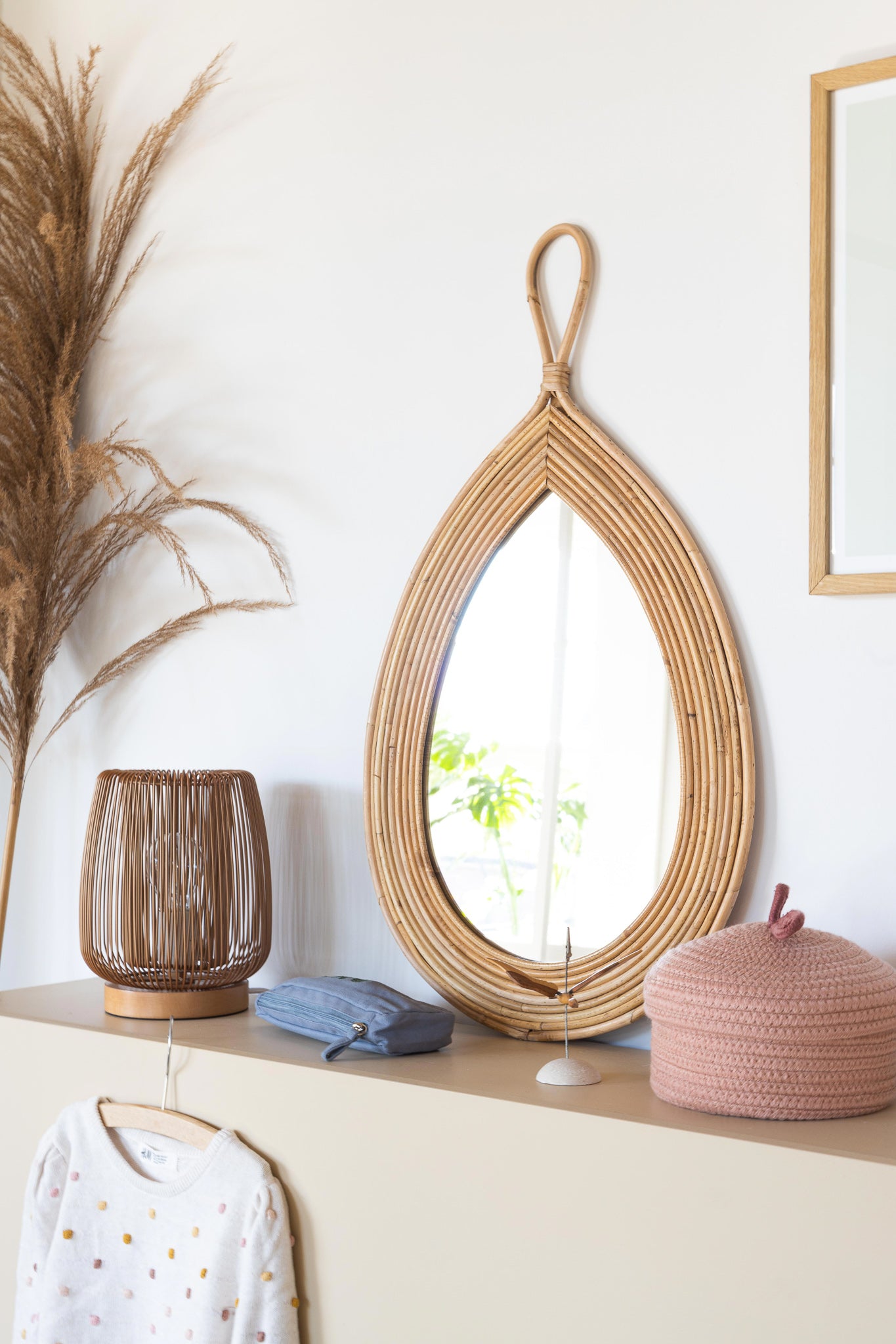 Mica, bamboo mirror
