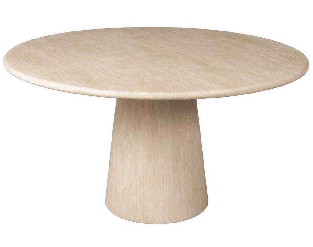 Eettafel Fictus 140Ø imitatie travertijn (Beige)