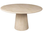 Eettafel Fictus 140Ø imitatie travertijn (Beige)