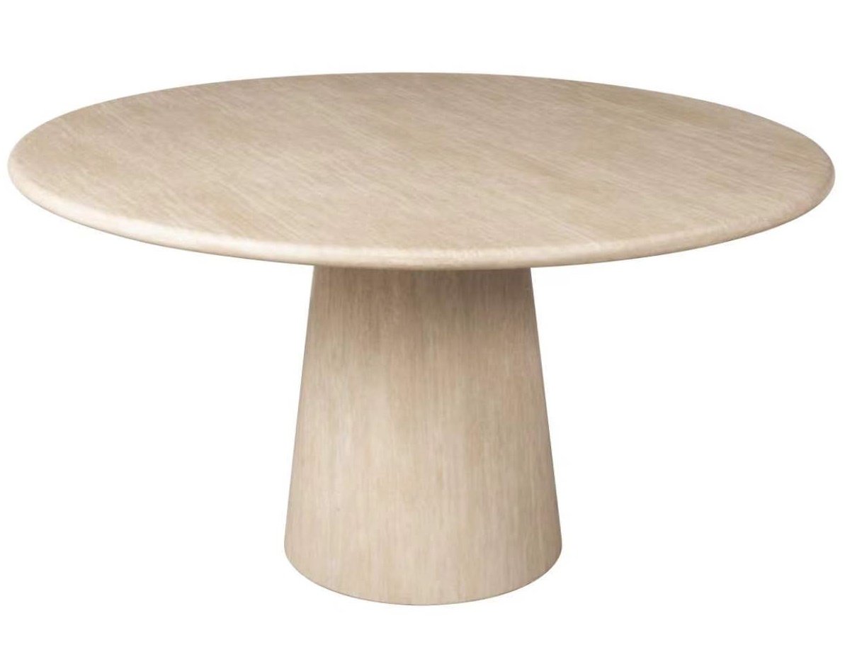 Eettafel Fictus 140Ø imitatie travertijn (Beige)