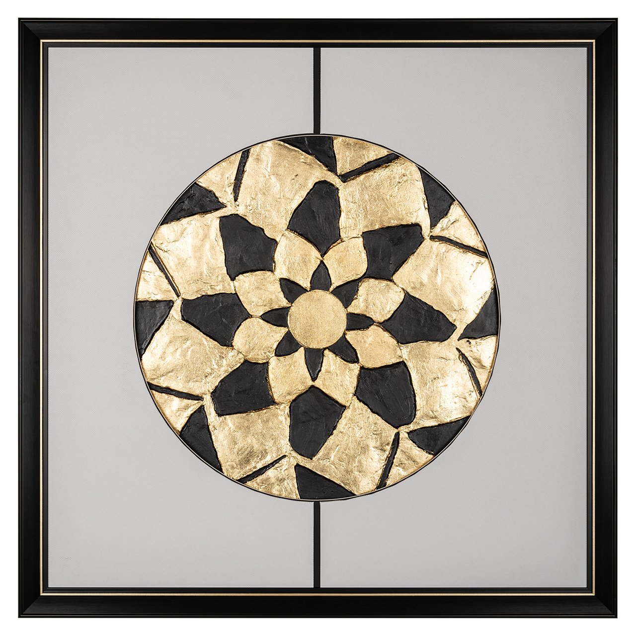 Wandkunst Zon (Zwart/goud)