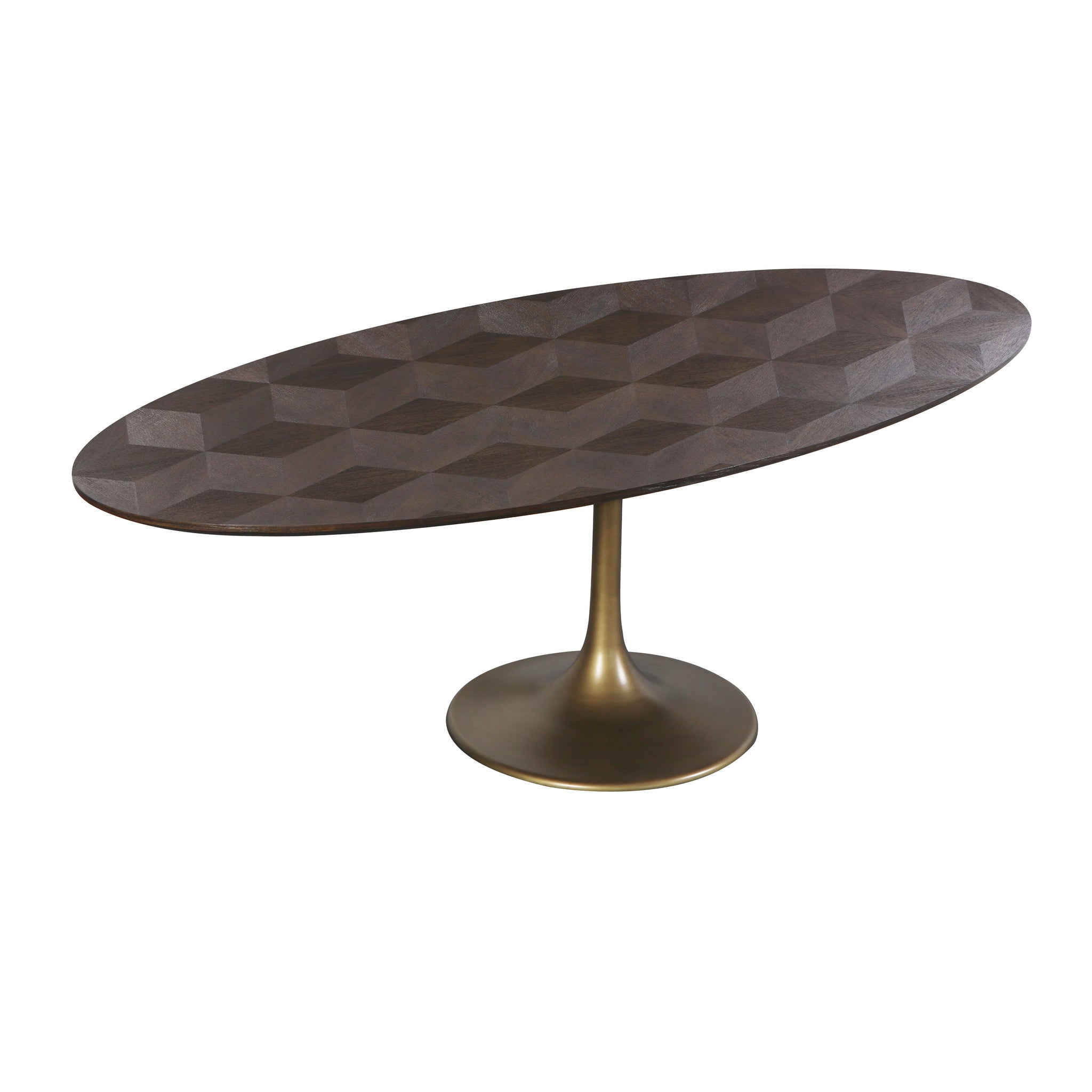 Eettafel Luxor diamant ovaal 230 (Bruin)