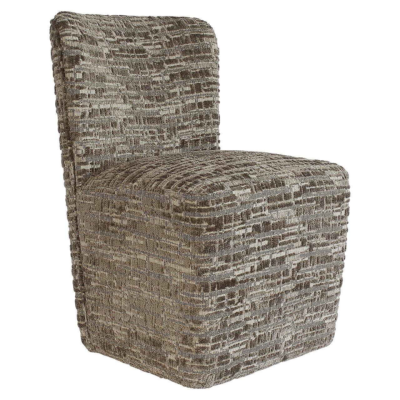 Stoel Lorain met wieltjes greige dalia (Dalia 45 Greige)