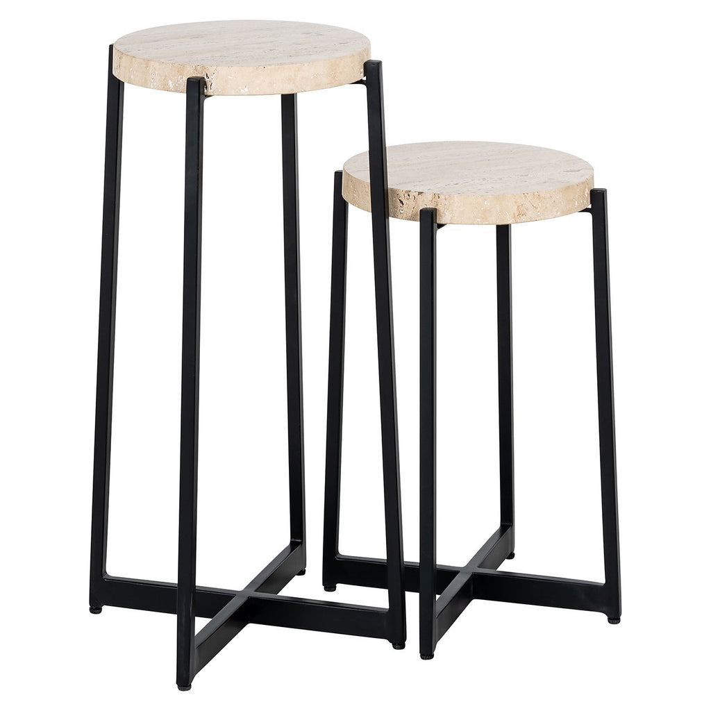 Bijzettafel Dillinger set van 2 (Beige)
