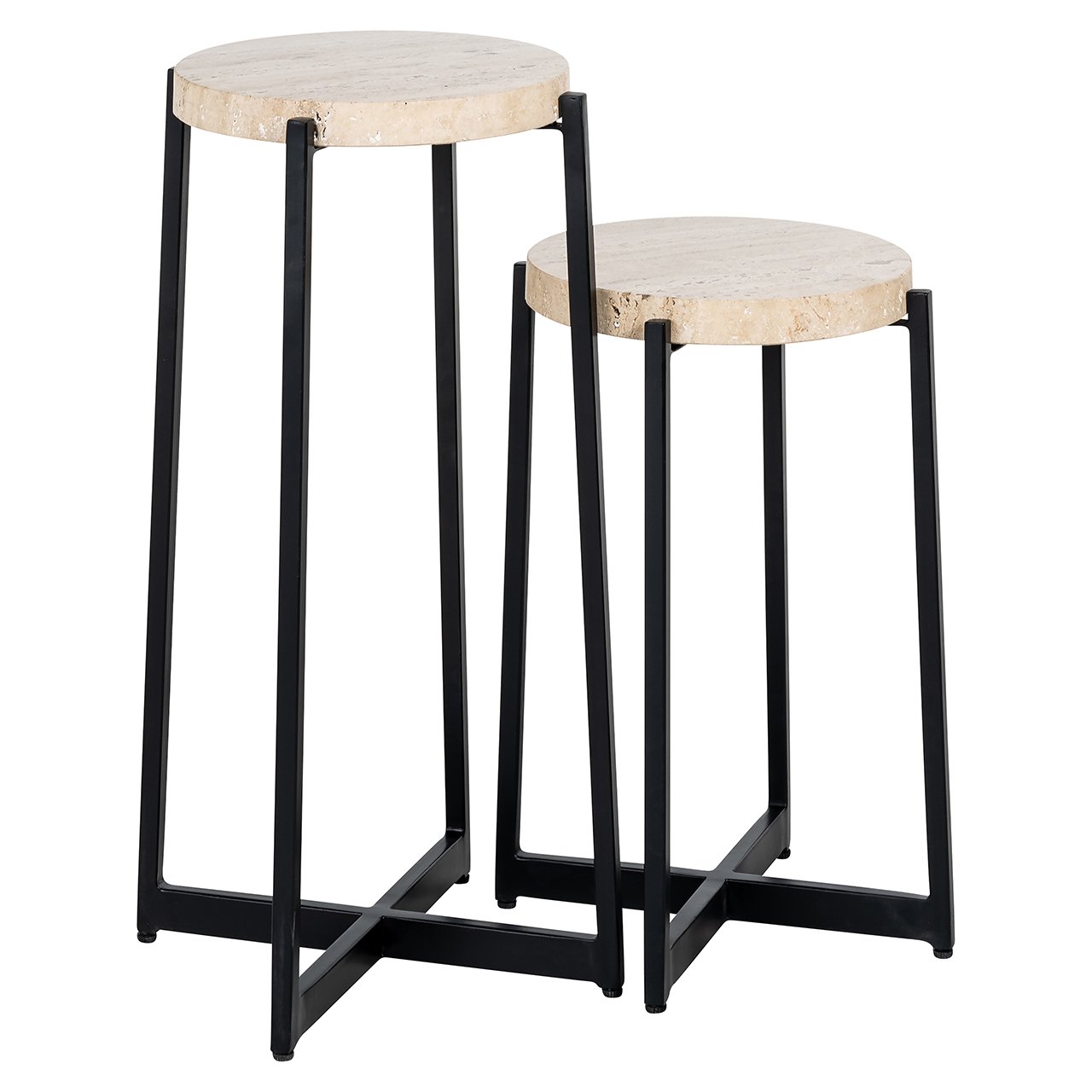 Bijzettafel Dillinger set van 2 (Beige)