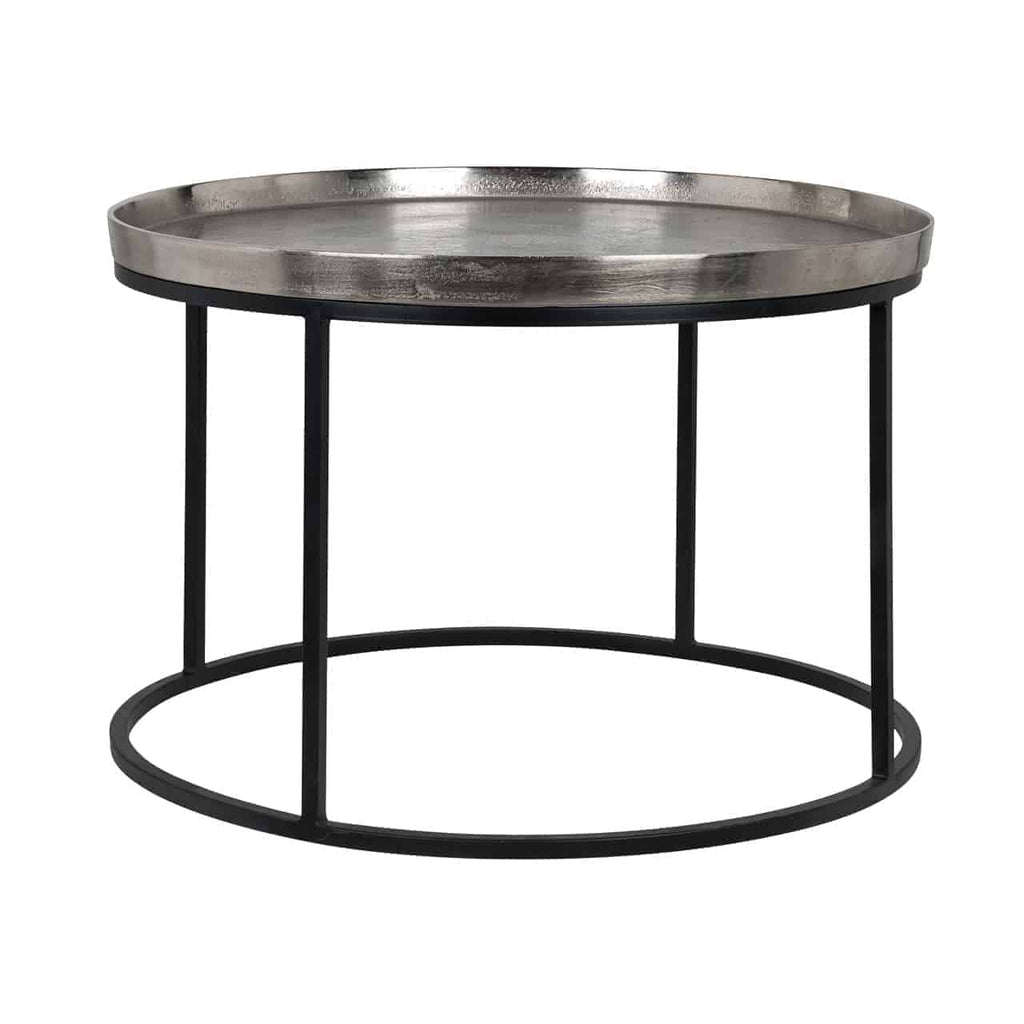 Salontafel Lyam aluminium zilver 70Ø (Zilver)