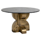 Eettafel Maddox 130Ø (Zwart/goud)