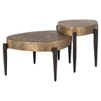 Salontafel Marquee set van 2 (Zwart/goud)