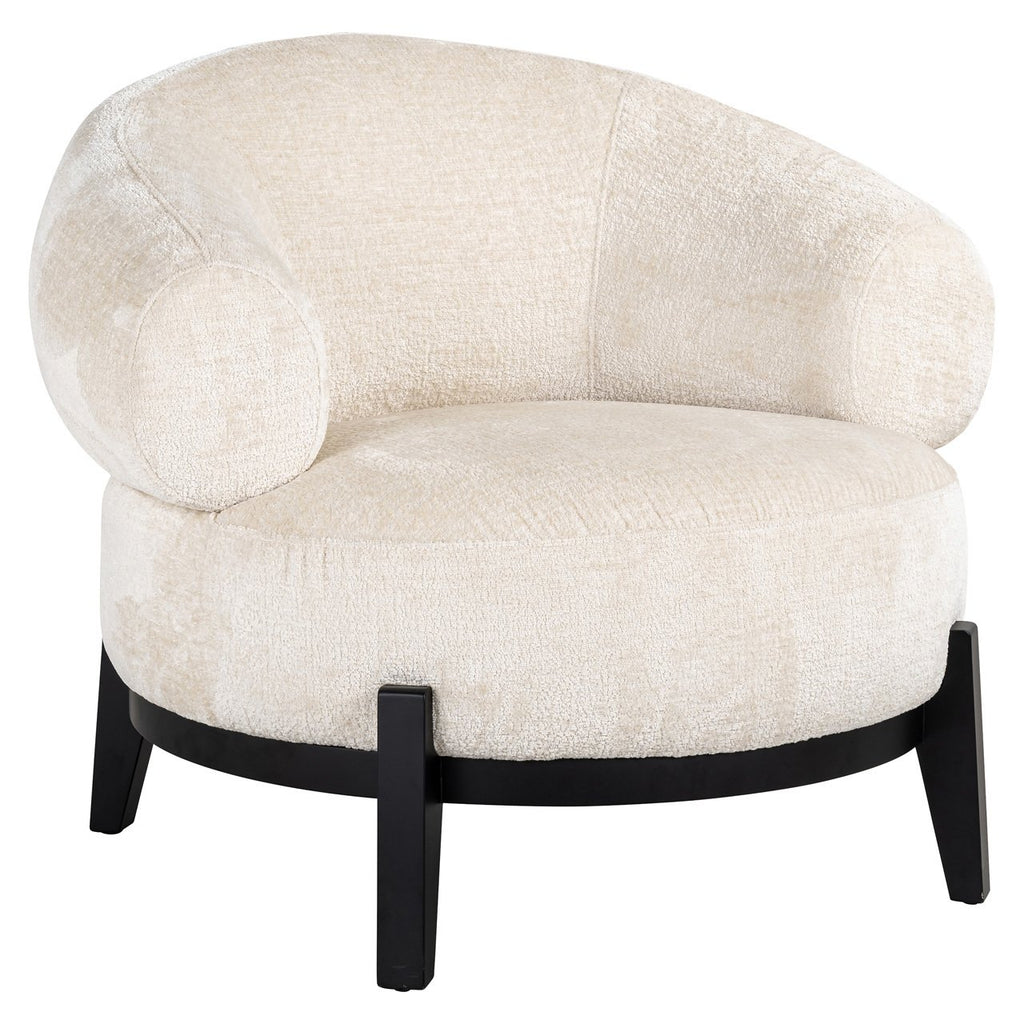 Fauteuil Montana witte chenille (Bergen 900 witte chenille)