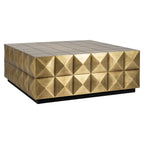Salontafel Collada incl. glasplaat (Geborsteld Goud)