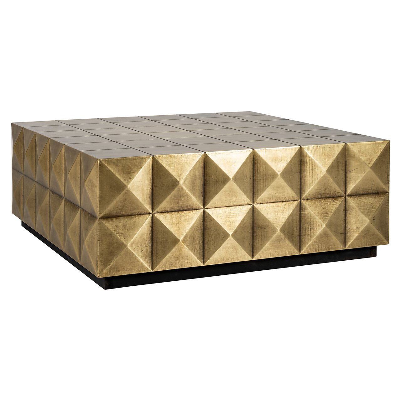 Salontafel Collada incl. glasplaat (Geborsteld Goud)