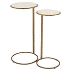 Bijzettafel Scofield set van 2 (Goud)
