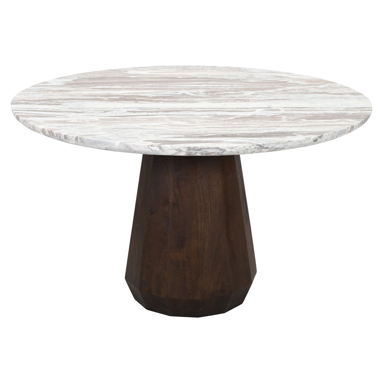 Eettafel Oberoy 130Ø (Bruin)