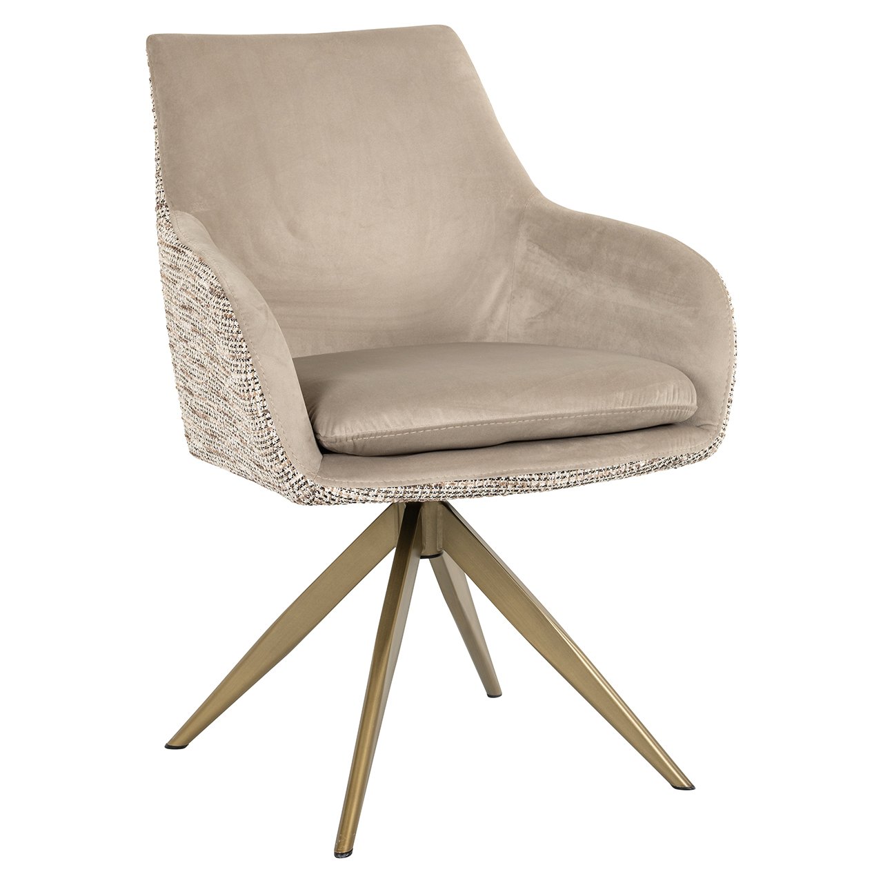 Draaistoel Lisonne be trendy nature / khaki fluweel (Be Trendy 01 Nature)