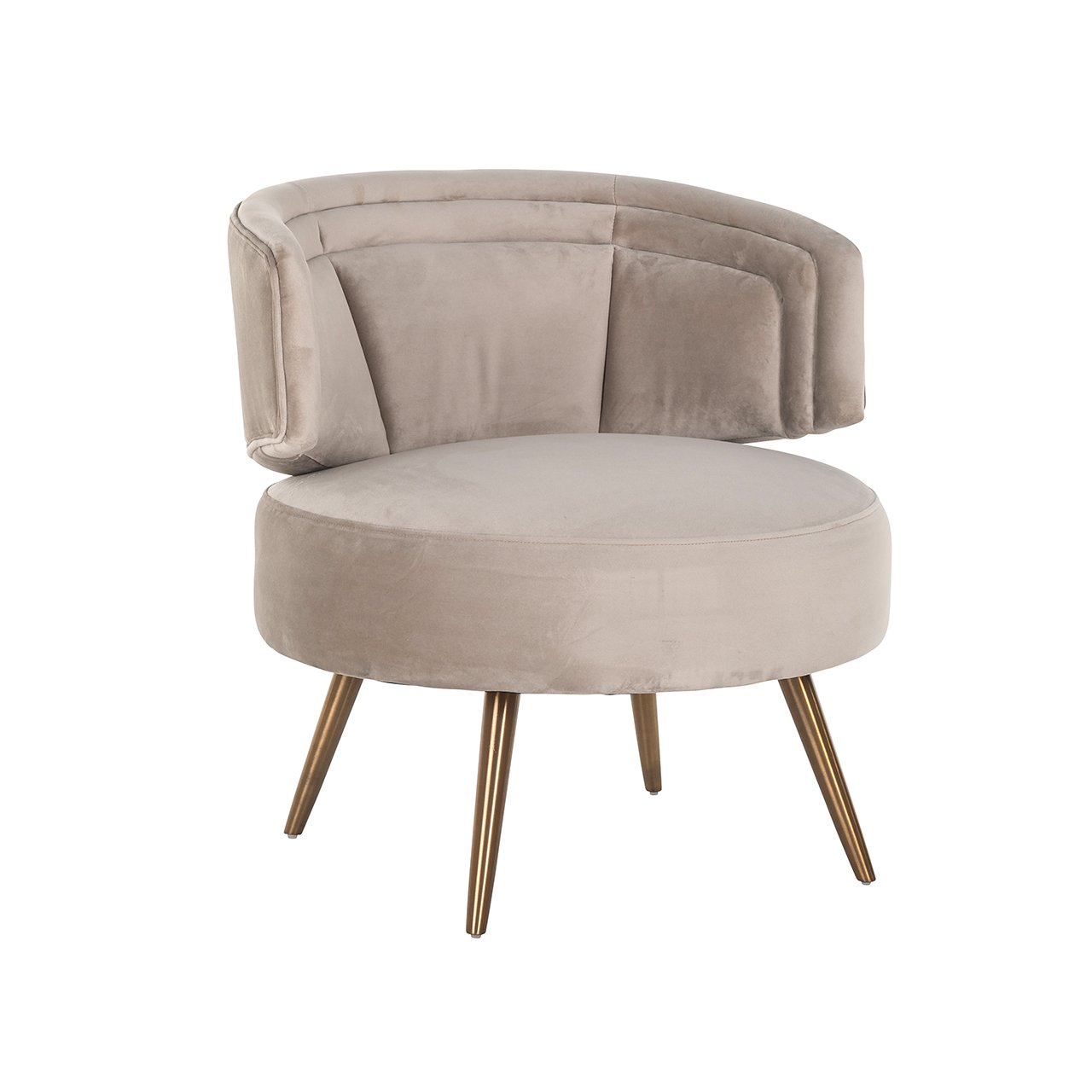 Fauteuil Hazel khaki fluweel brandvertragend (FR-Quartz 903 Khaki)