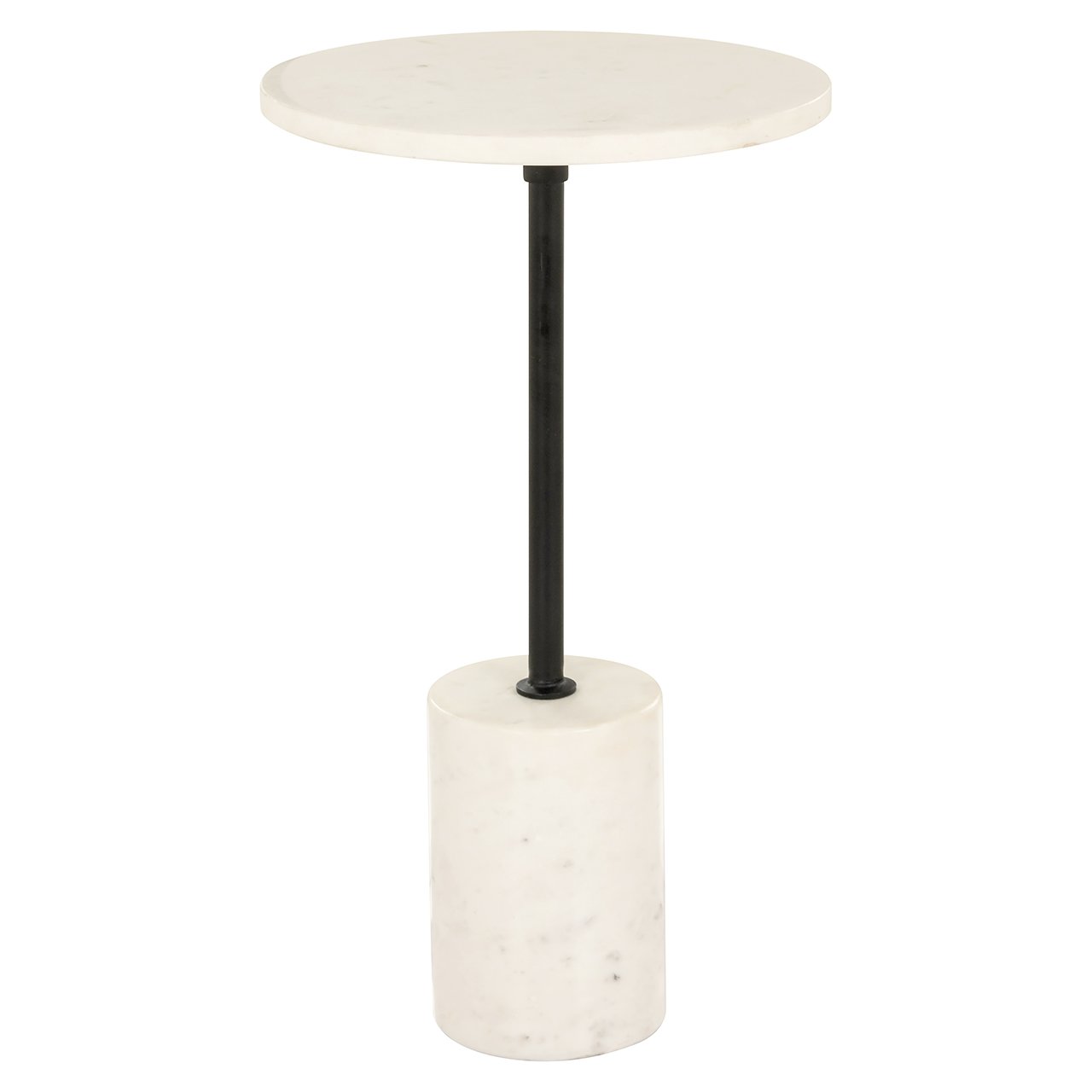Bijzettafel Misty 30Ø (Zwart/wit)
