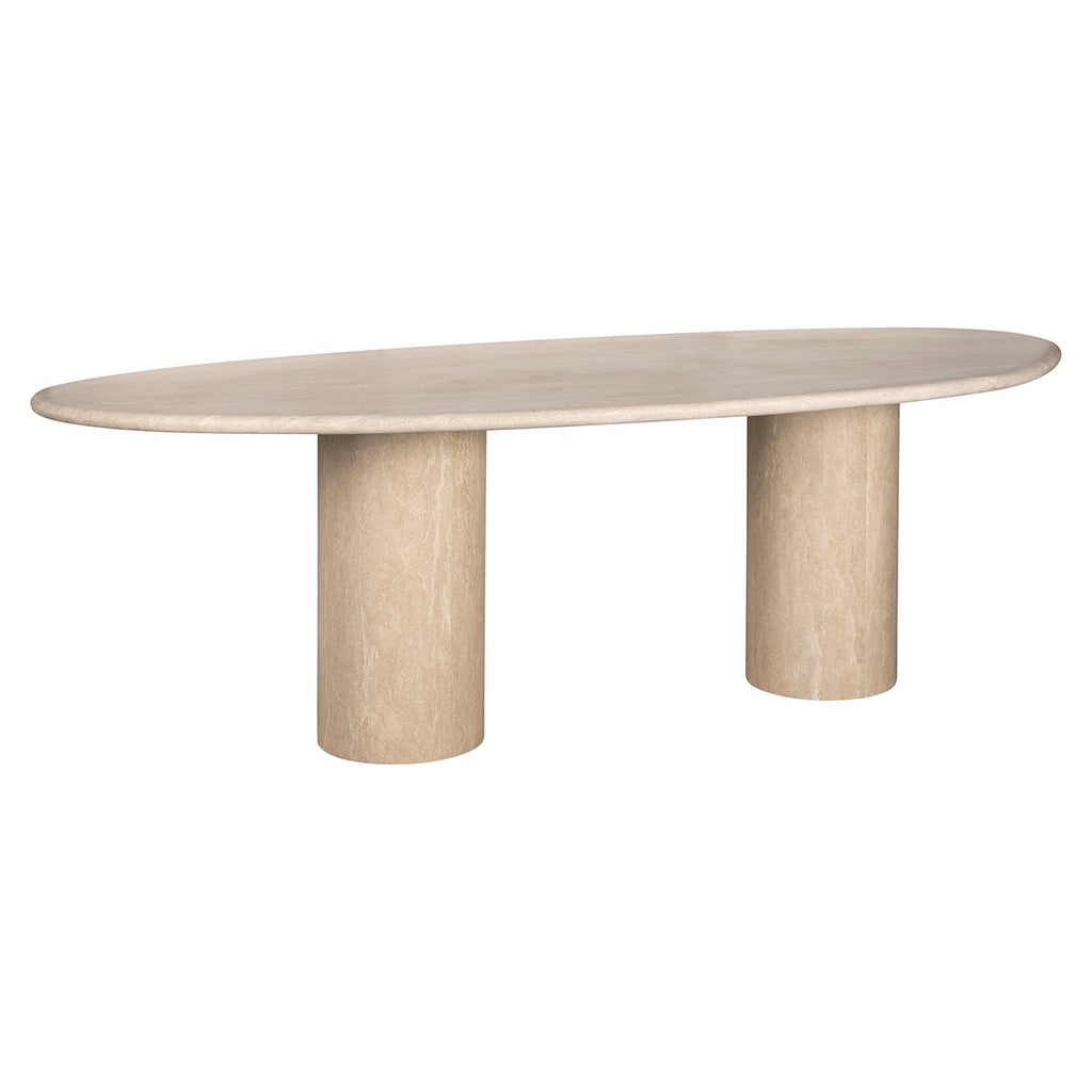 Eettafel Renaissance organisch Italiaans Travertijn (Beige)