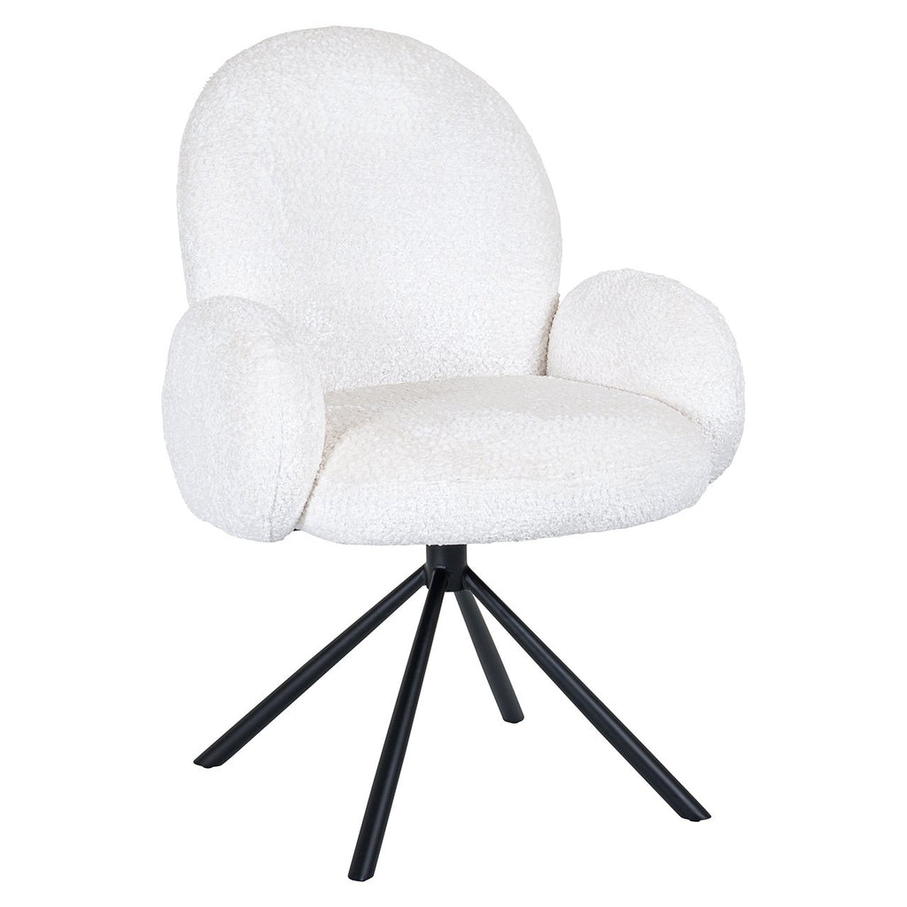 Draaistoel Jolie wit schaap (Schaap 02 wit)