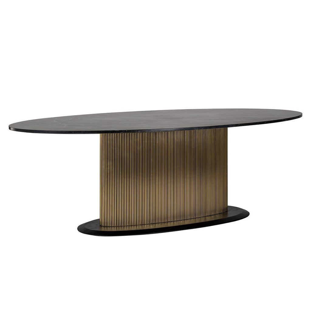 Eettafel Ironville ovaal 235 (Zwart/goud)