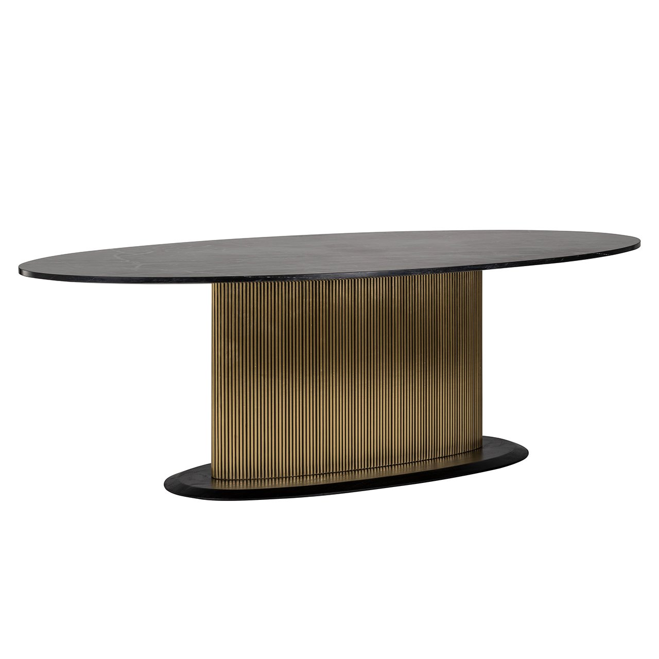 Eettafel Ironville ovaal 235 (Zwart/goud)