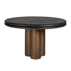Eettafel Macaron 130Ø (Zwart rustiek)