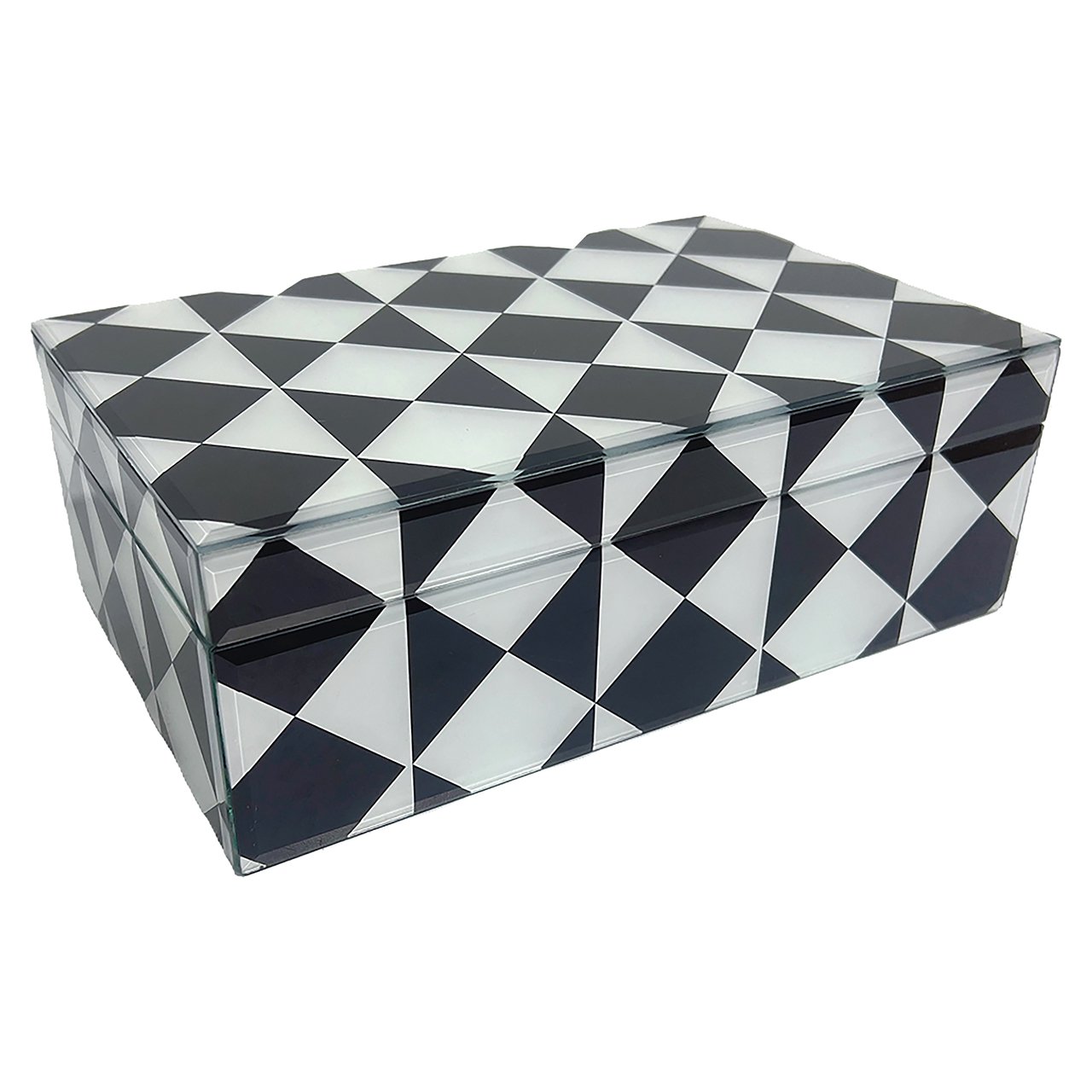 Opbergbox Silas klein (Zwart/wit)