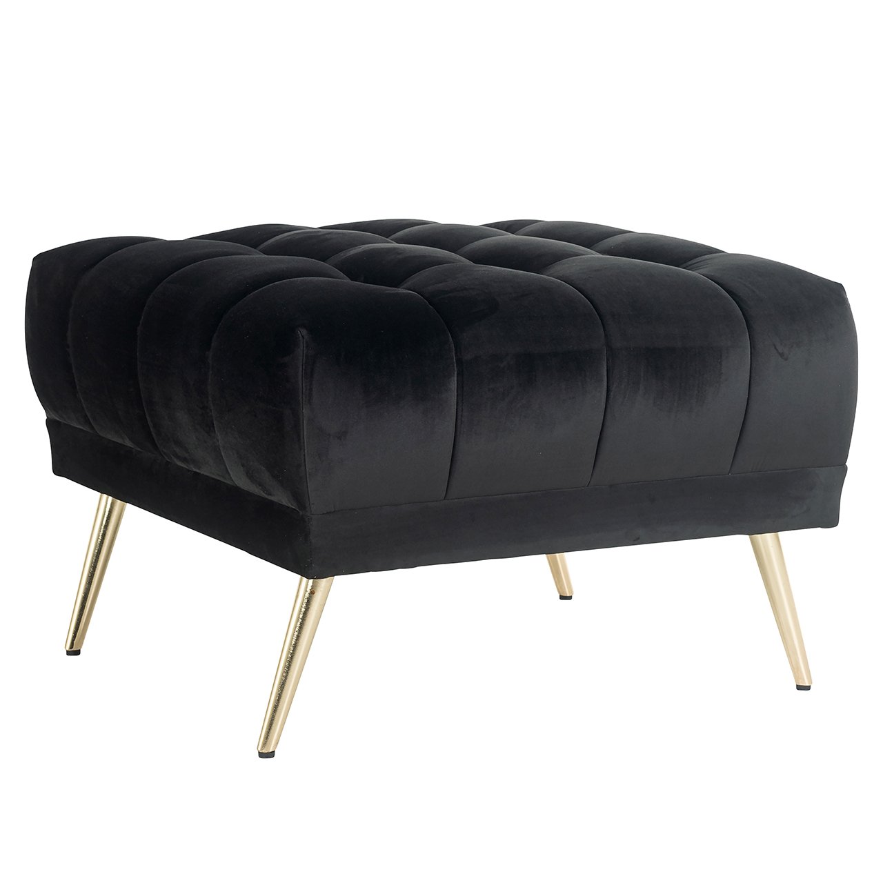 Poef Huxley antraciet fluweel (Quartz Antraciet 801)