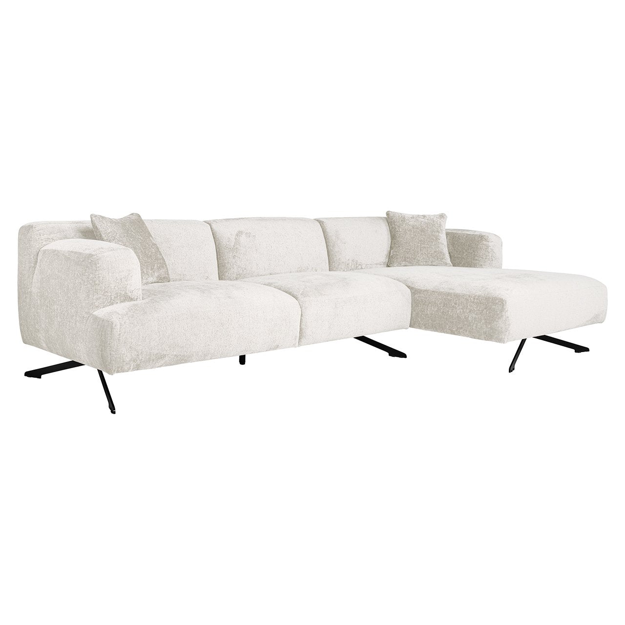 Bank Donovan 3-zits + lounge rechts (Fusion cream 02)