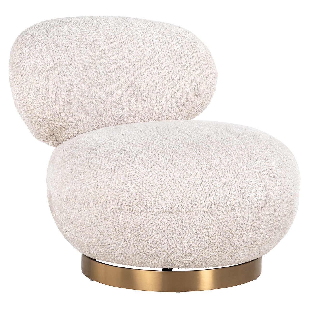 Draaifauteuil Jace in mooie crèmekleur (Be Lovely 11 Cream)