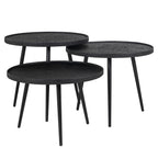 Salontafel Oxford set van 3 (Zwart)