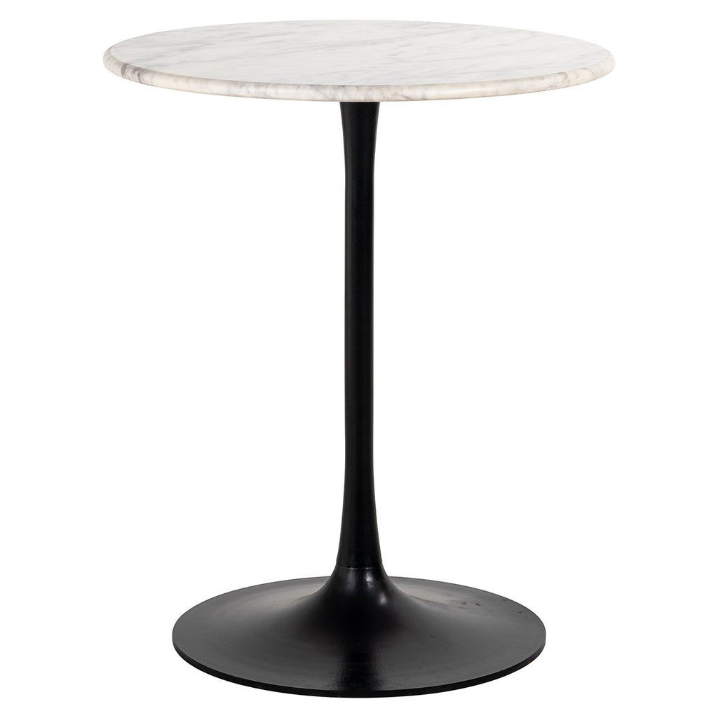 Bistrotafel Carlten wit 65Ø (Zwart/wit)