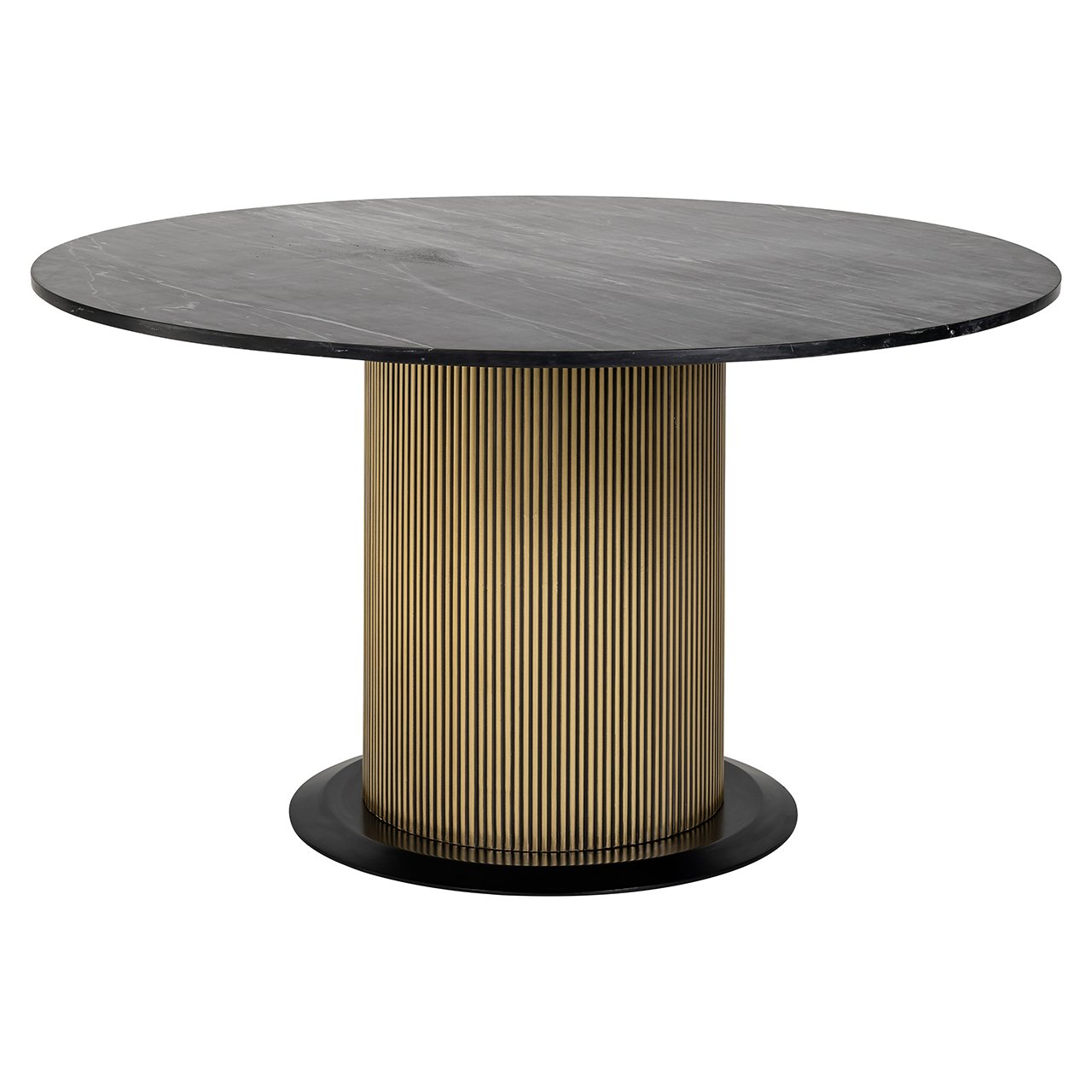 Eettafel Ironville 140Ø (Zwart/goud)