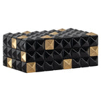 Opbergbox Velicia (Zwart/goud)