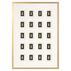 Wanddecoratie Beer blok 3D (Zwart/goud)