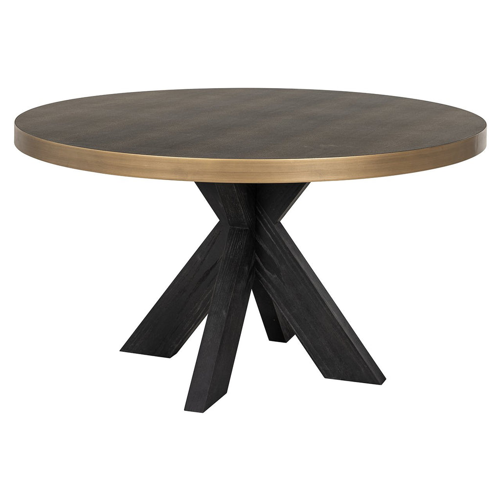 Eettafel Bloomville 140Ø (Zwart/goud)