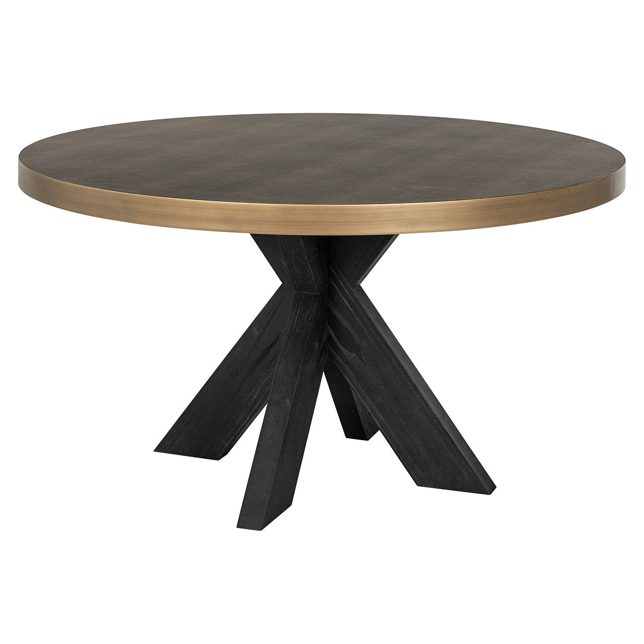 Eettafel Bloomville 140Ø (Zwart/goud)