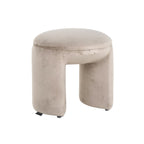 Poef Fargo khaki fluweel (Quartz Khaki 903)