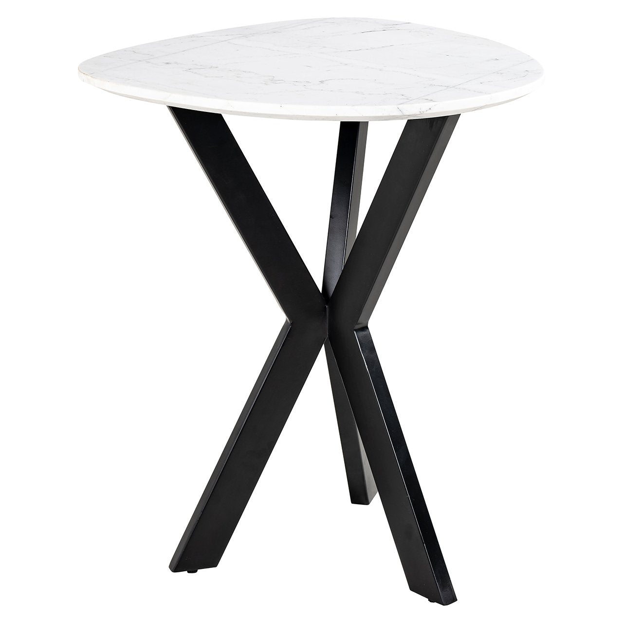 Bijzettafel Trocadero wit (Zwart/wit)