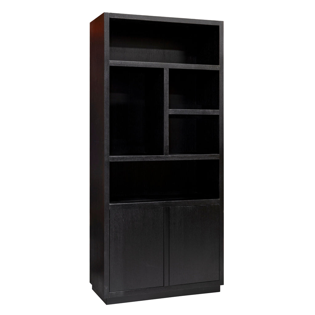 Boekenkast Oakura 2-deuren (Zwart)