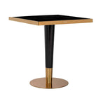 Bistrotafel Can Roca vierkant zwart 70x70 (Zwart/goud)