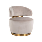 Draaifauteuil Maxime khaki fluweel (Quartz Khaki 903)