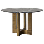 Eettafel Collada 130Ø (Zwart/goud)