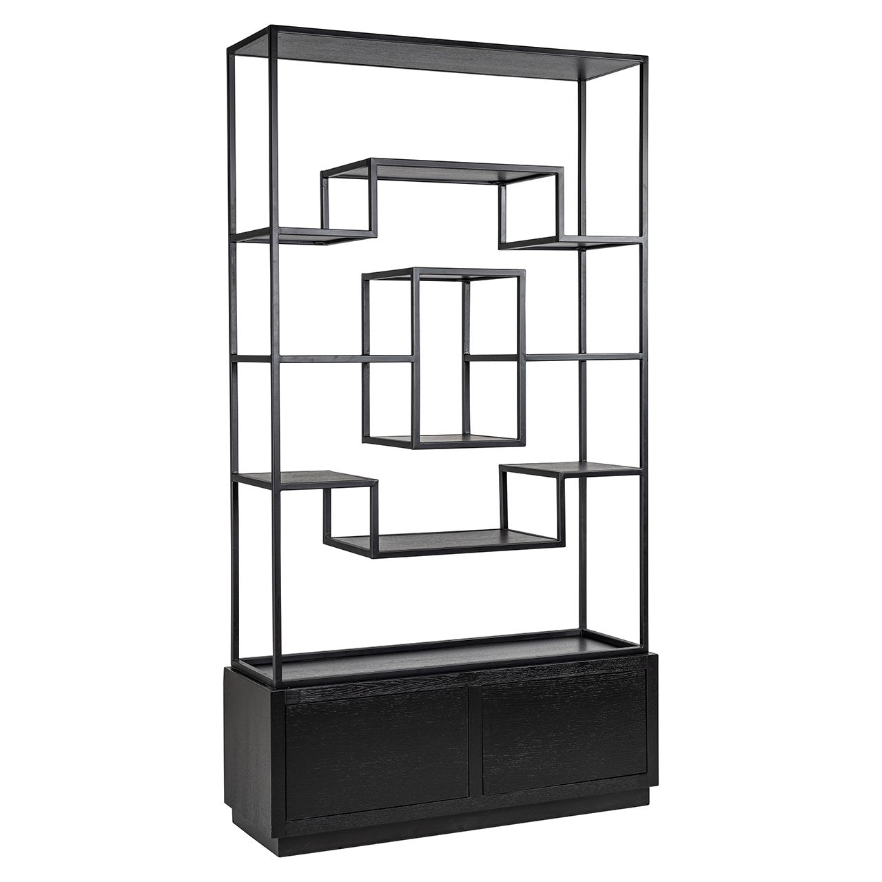 Wandkast Bonvoy zwart 2 laden (Zwart)