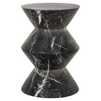 Bijzettafel Bosco faux zwart marmer (Zwart)