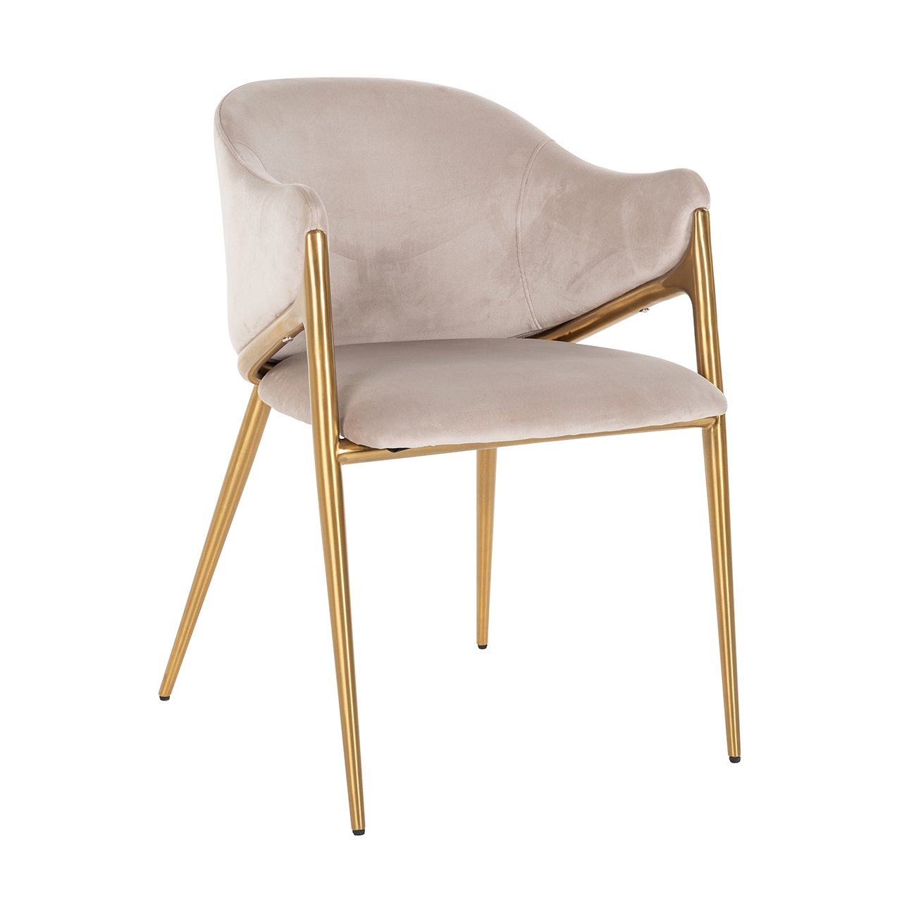 Stoel Gwen khaki fluweel brandvertragend (FR-Quartz 903 Khaki)