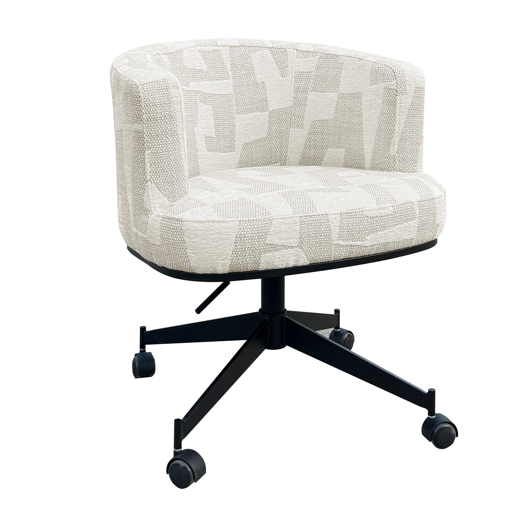 Draaistoel Rochenne met wielen beige graffic (Beige graffic)
