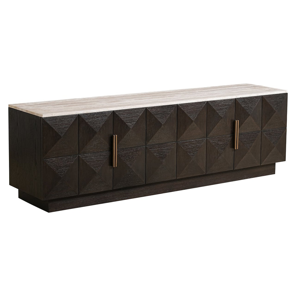 Tv-meubel Claremont 4-deurs (Bruin)